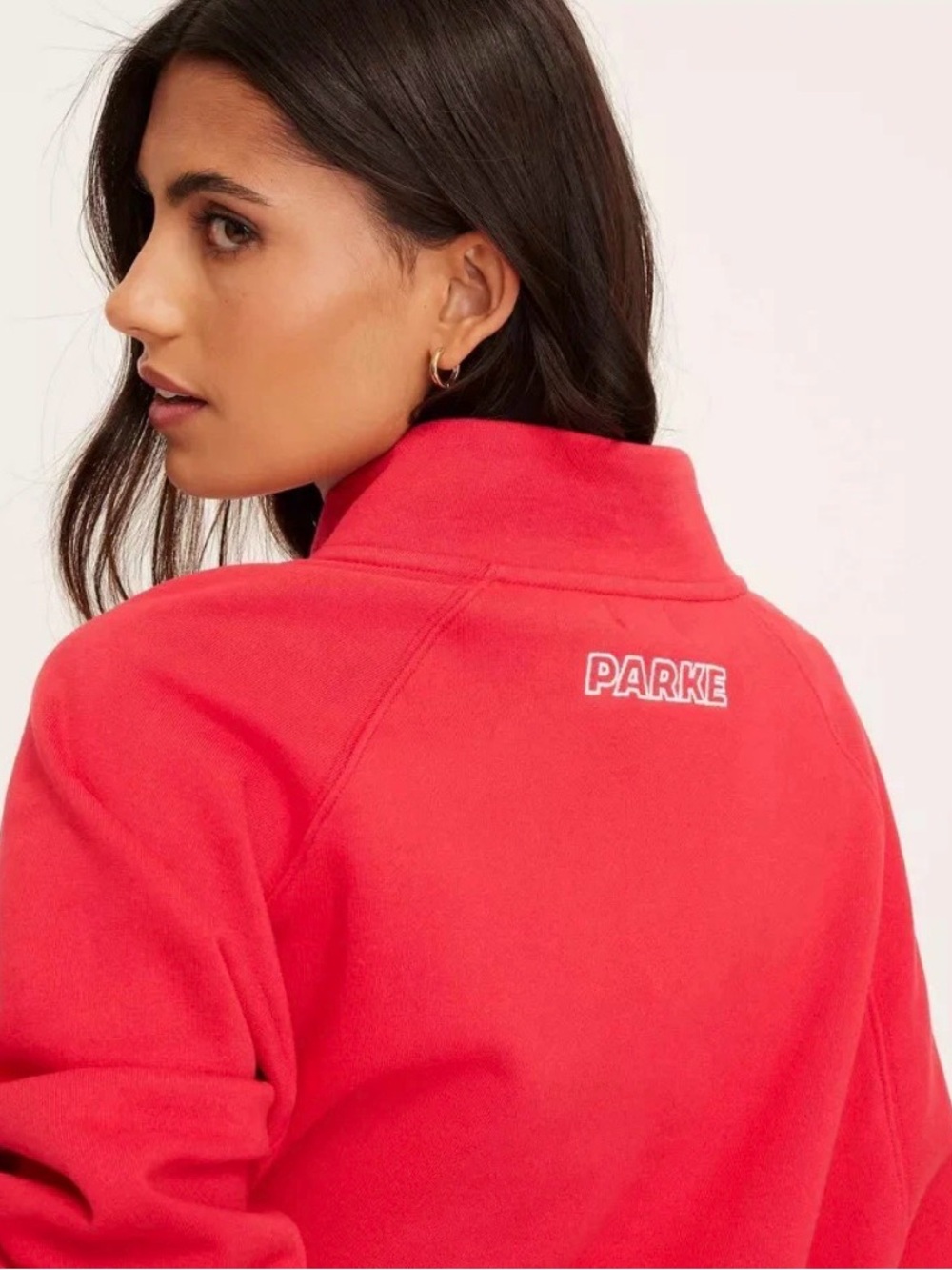 Parke x Target Snap Mockneck Popover red Sweater L/XL - Picture 3 of 4